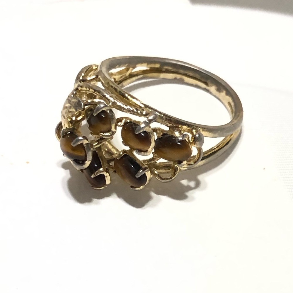 🛑CLEARANCE‼️ Antique gold tiger eye ring